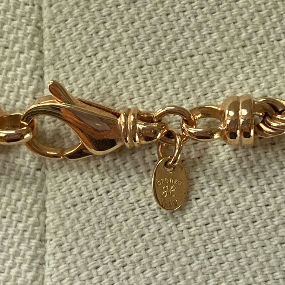 Gorgeous Bronze H Italy freshwater Pearl necklace - Picture 6 of 8